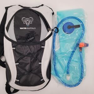 Water Buffalo Black/White Hydration Camelback Padded Water Backpack NWT